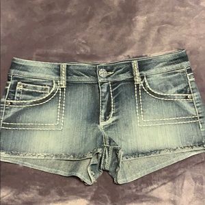 Acid wash mudd shorts